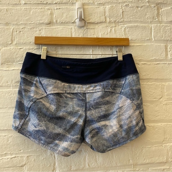 Lululemon || Run Times Short II 4" Mesh Scape Multi / True Navy 8 - Picture 4 of 10
